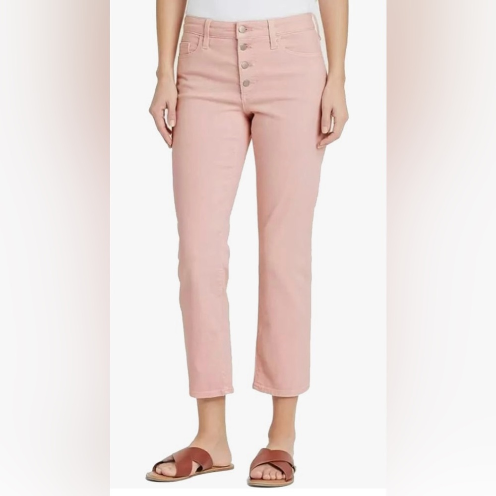 Universal Thread Button Fly Pink Cropped Jeans